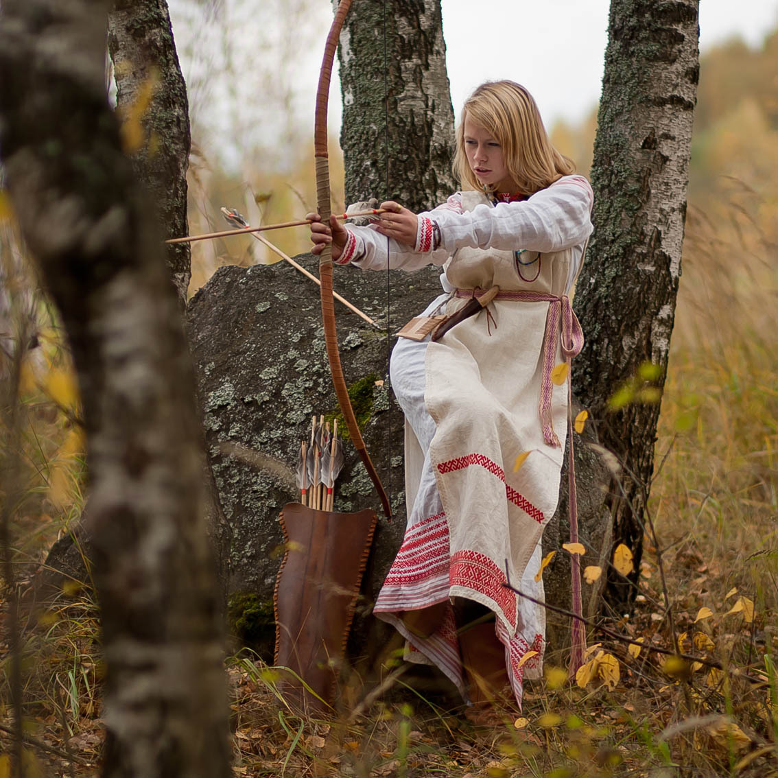 Sexy photo Girls in Slavic costumes in Poznan